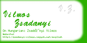 vilmos zsadanyi business card